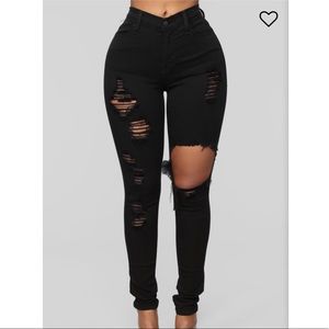 High Waisted Black Jeans